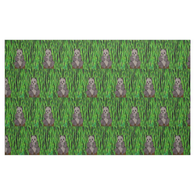 Panda - Tecido de Twill de Algodão (Fat Quarter)