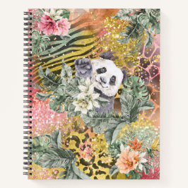 Panda tropical em impressão animal