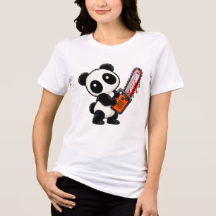 Panda Zumbi de Motosserra Sinistro Fofo