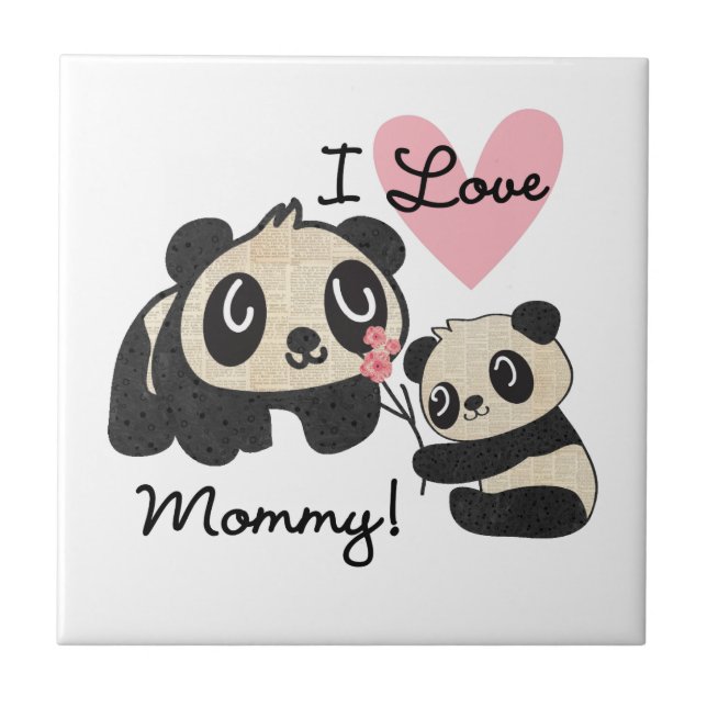 Pandas eu amo mamães (Frente)