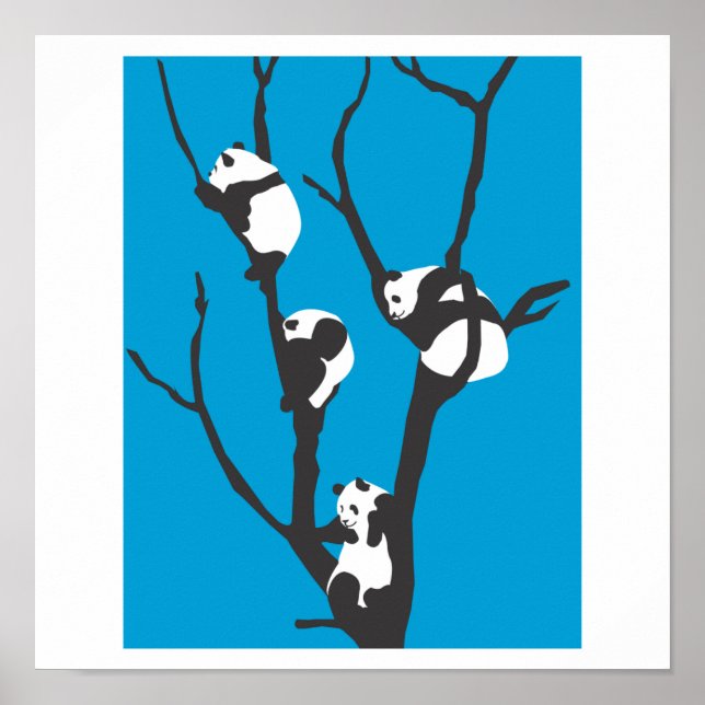 Pandas Hangin' Out Poster (Frente)