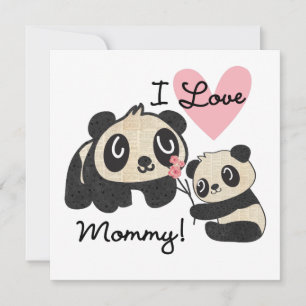 Pandas I Love Mamãe
