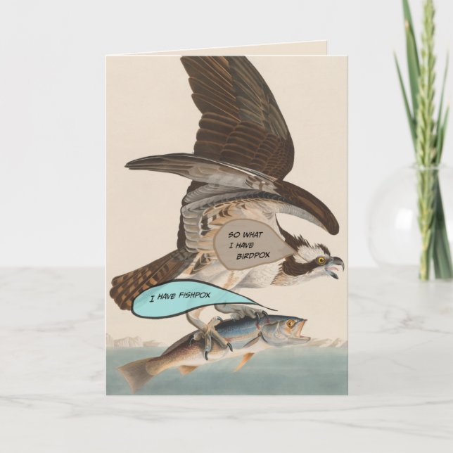 Pandemic, cartão de aniversário engraçado, birdpox (Frente)