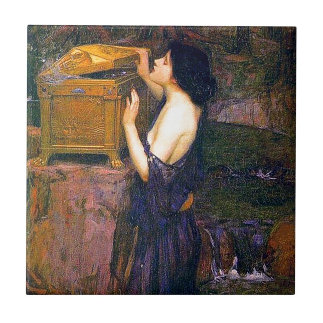 Pandora por John William Waterhouse (Frente)