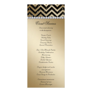 Panfleto A cremalheira do casamento de Chevron carda o ouro