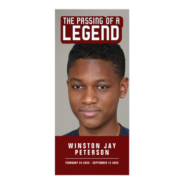 Panfleto A passagem de uma lenda moderna memorial vermelho- (Frente)