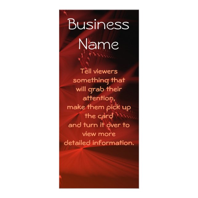 Panfleto Abstrato-Art Red Streak Personalizado (Frente)