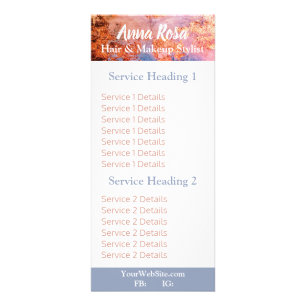 Panfleto * Abstrato de Aquarela Excitante Azul Dourado Rosa