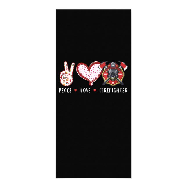 Panfleto Amantes de Bombeiros do Peace Love | Presentes de  (Frente)