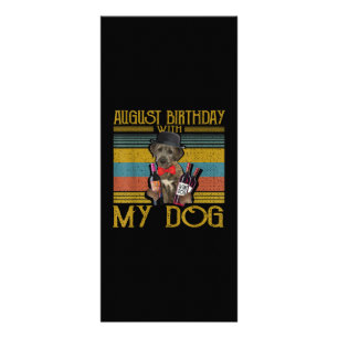 Panfleto Aniversário De Agosto Com O Meu Cão De Wolfhound I