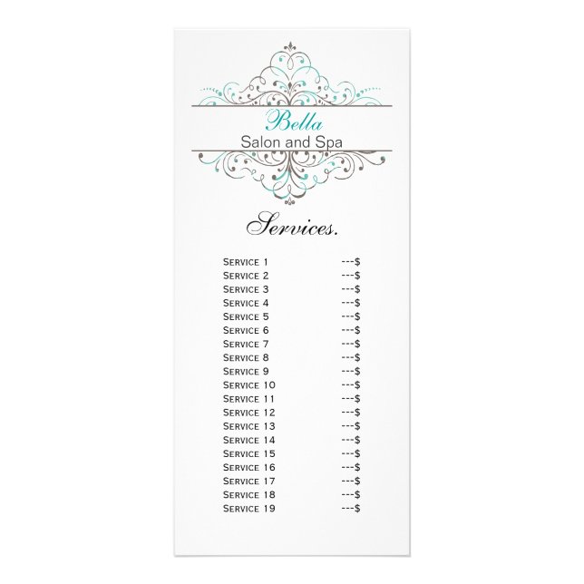 Panfleto Aqua Flourish Personali Business Stationery (Frente)