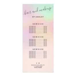 Panfleto arco-íris holográfico ombre nacre