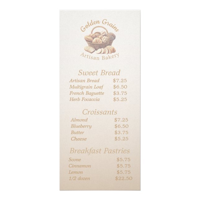 Panfleto Artisan Bread Basket (Frente)