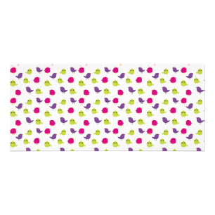 Panfleto Aves brancas e coloridas