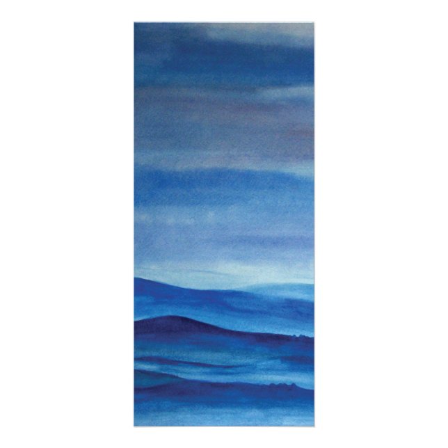 Panfleto Azul Paisagem 10,2 cm x 22,9 cm (Frente)