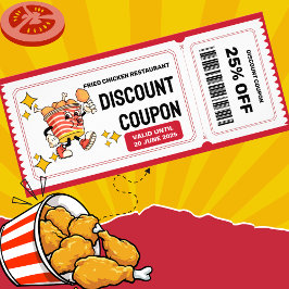 Panfleto Balde De Frango Fried Chicken Do Classic Retro Qui