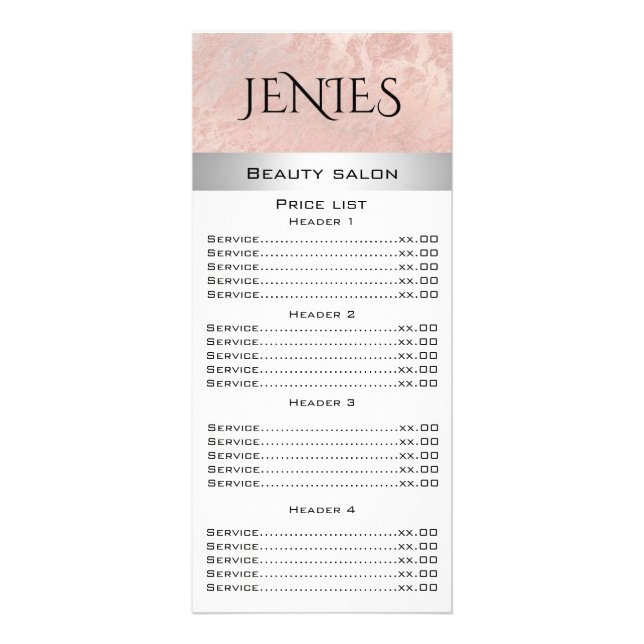 Panfleto Banda prateada de rosa de ouro elegante (Frente)