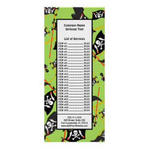 Panfleto Bandeira Pirata Verde Preto Caveiras Ossos Brancos
