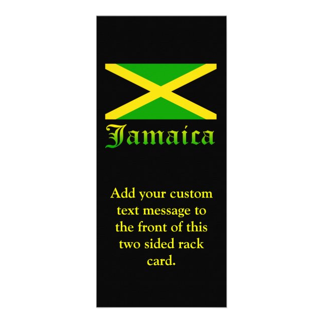 Panfleto Bandeira, preto, verde e amarelo de Jamaica (Frente)