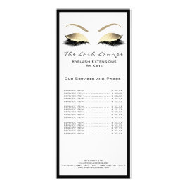 Panfleto Bela Montanha Nome Salão Branco Dourado Olho Negro