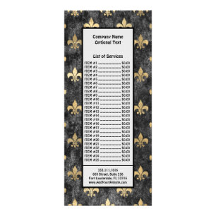 Panfleto Black Velvet Flor de Lis Mardi Gras Orleans