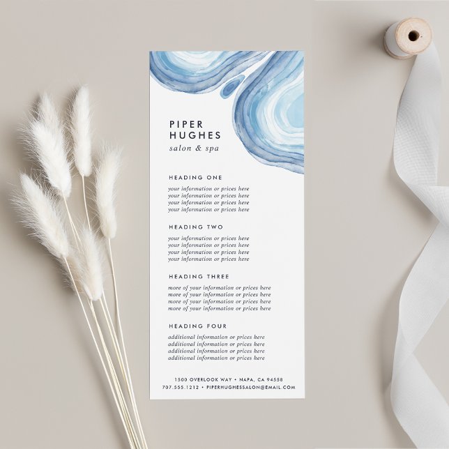 Panfleto Blue Wave Geode | Services or Price List (Criador carregado)