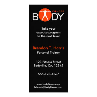 Panfleto Body Madness Coach Fitness Instructor Rack Cards