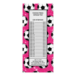 Panfleto Bola de Futebol Rosa Frost Brilhos Esportista Bran