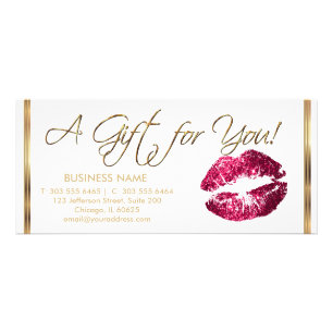 Panfleto Bonito 💋 Lábio Rosa Quente - Certificado de Pr