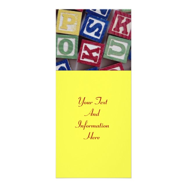 Panfleto Building Blocks Rack Card (Frente)