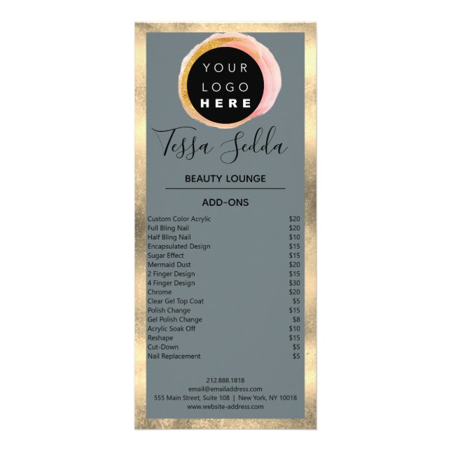 Panfleto Cabelo Makeup Unhas Manicure Pedicure Bem-Estar Ci (Verso)