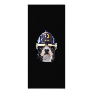 Panfleto Cachorro francês bonito Vestindo capacete de bombe