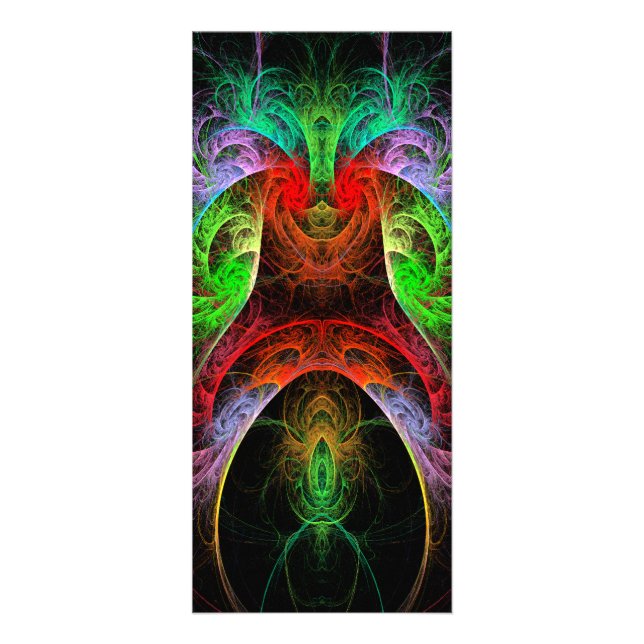 Panfleto Carnaval Abstrato Art Rack Card (Frente)