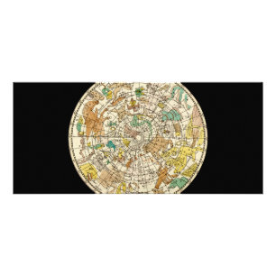 Panfleto Carta de estrela do céu e mapa do norte das