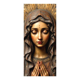 Panfleto Carved Devotion  Wooden Mary