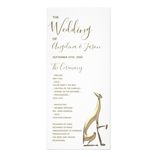 Panfleto Casamento de Ouro Simples (Frente)
