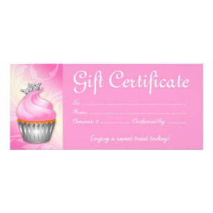Panfleto Certificado de Oferta de cupcake Rosa