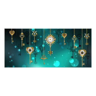 Panfleto Chaves de Esqueleto Anticas em Fundo Verde