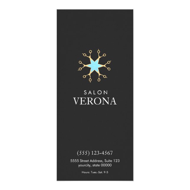 Panfleto Chic and Eleger Scissors Logo Hair Salon 2 (Frente)