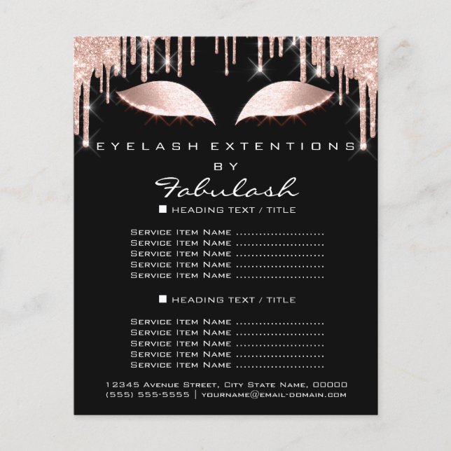 Panfleto Cintilante Cor-de-Rosa Salão de Montanha  (Frente)