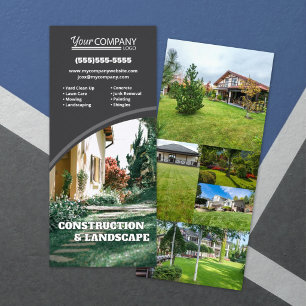 Panfleto Cinza Escuro, Fotos e Logotipo de Empresa Verticai