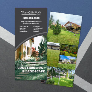 Panfleto Cinza Escuro, Fotos e Logotipo de Empresa Verticai