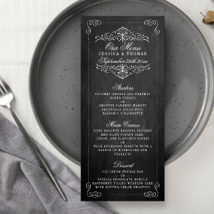 Panfleto Coleção de Casamentos de Chalkboard de Ornamentado