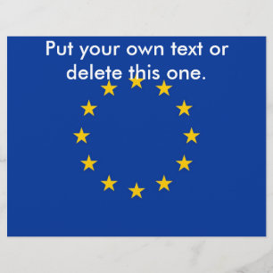 Panfleto com a Bandeira da União Europeia