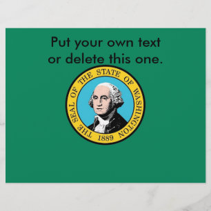 Panfleto com a bandeira de Washington, EUA