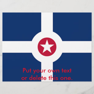 Panfleto com Bandeira da Cidade de Indianápolis, 