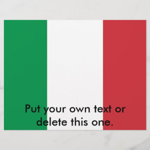 Panfleto com Bandeira da Itália