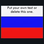 Panfleto com Bandeira da Rússia<br><div class="desc">Panfleto com Bandeira da Rússia. Este produto é personalizável.</div>