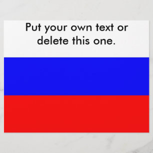 Panfleto com Bandeira da Rússia