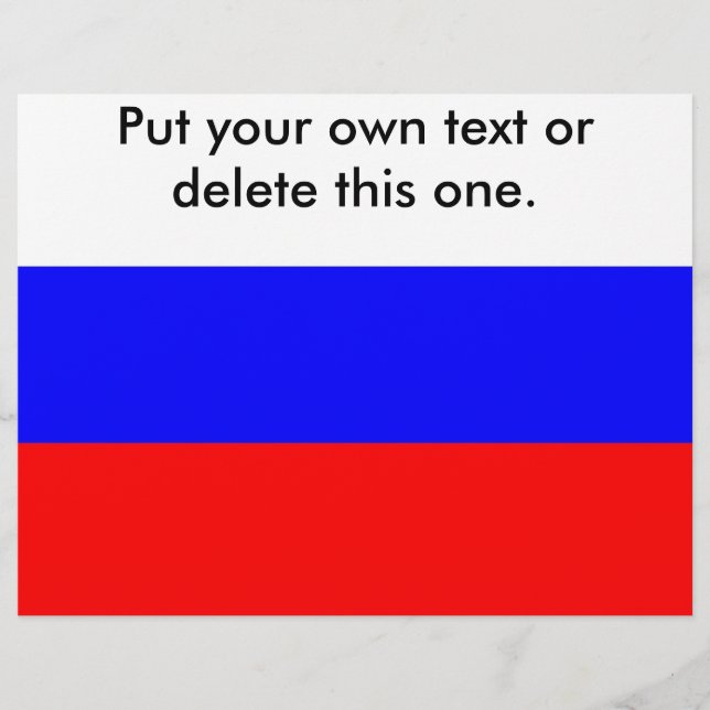 Panfleto com Bandeira da Rússia (Frente)